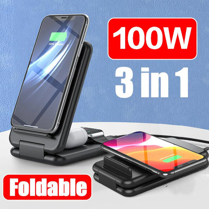 4 in 1  Fast Wireless Charger Stand For iPhone 13 12 14