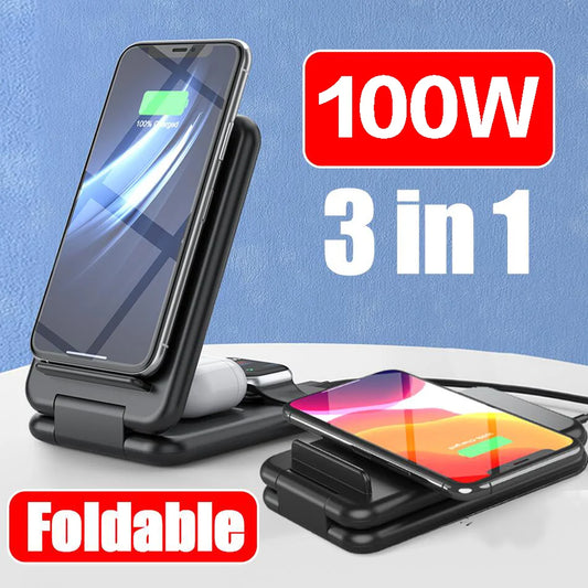 4 in 1  Fast Wireless Charger Stand For iPhone 13 12 14