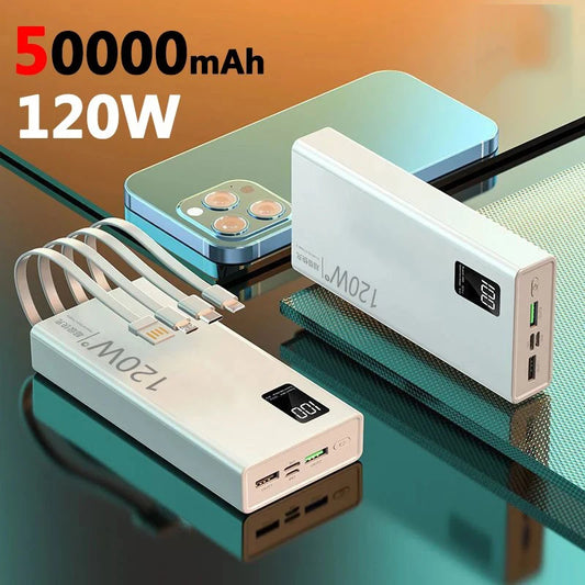 4 in 1 Fast Charging Powerbank Portable Battery Charger For iPhone Samsung Huawei Xiaomi