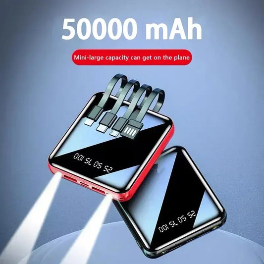 50000mAh Power Bank Mirror Digital Display Screen